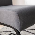 Chaises cantilever Evila (lot de 2) Céramique / Métal - Gris / Noir mat - Gris lumineux