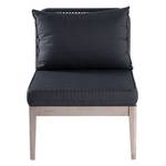 Loungefauteuil FIFO geweven stof/massief acaciahout - antracietkleurig/grijs