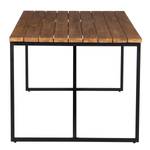 Table de jardin LeRoy Acacia massif / Acier - Marron / Noir