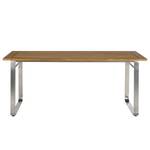 Table de jardin TEAK DELUXE Acier / Teck massif - Marron / Argenté