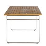 Table de jardin TEAK DELUXE Acier / Teck massif - Marron / Argenté