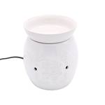 Lampe électrique parfumée Boro Blanc - Céramique - Hauteur : 14 cm