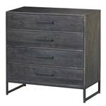 Commode Loga Acacia massif / Fer - Acacia gris / Noir