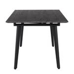 Table Mannford Métal - Imitation chêne de tourbière / Noir mat - Largeur : 140 cm