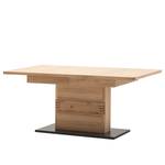 Eettafel Salvo deels massief eikenhout - Bianco balkeneikenhout/grijs