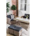 Loungehocker Laurel polypropeen/polyester - grijs/beige