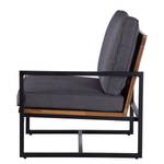 Loungeecke LeRoy I Polyester / Akazie massiv - Grau / Braun