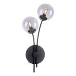 LED-Wandleuchte Widow I Klarglas / Eisen - 2-flammig