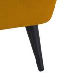 Banquette Burdett Jaune moutarde - Largeur : 190 cm - Noir