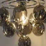 Plafondlamp Drip transparant glas/ijzer - 1 lichtbron - Grijs