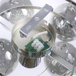 Plafondlamp Drip transparant glas/ijzer - 1 lichtbron - Grijs