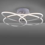 LED-plafondlamp Node plexiglas/roestvrij staal - 1 lichtbron - Zilver
