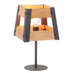 Tafellamp Crate massief grenenhout/ijzer - 1 lichtbron