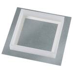 LED-Deckenleuchte Square I Polyacryl / Aluminium - 1-flammig - Grau - Breite: 65 cm