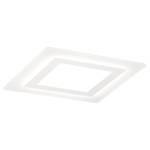 LED-Deckenleuchte Oblio Polyacryl / Aluminium - 2-flammig - Weiß - Breite: 63 cm