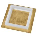 Plafonnier Square I Plexiglas / Aluminium - 1 ampoule - Doré - Largeur : 35 cm