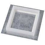 Plafonnier Square I Plexiglas / Aluminium - 1 ampoule - Argenté - Largeur : 35 cm