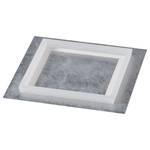 LED-Deckenleuchte Square II Polyacryl / Aluminium - 1-flammig - Silber - Breite: 70 cm