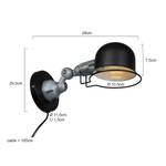 Wandlamp Mexlite VII aluminium - 1 lichtbron