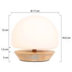 LED-tafellamp Ancilla melkglas/ijzer - 1 lichtbron