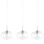 Hanglamp Glass Light III transparant glas/ijzer - 3 lichtbronnen