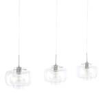 Hanglamp Glass Light III transparant glas/ijzer - 3 lichtbronnen