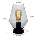 Tafellamp Ancilla II transparant glas/ijzer - 1 lichtbron