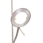 Staande LED-lamp Biron melkglas/aluminium - 2 lichtbronnen - Zilver