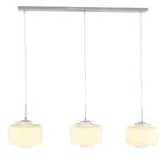 Hanglamp Glass Light III melkglas/ijzer - 3 lichtbronnen - Wit