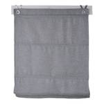 Store bateau à œillets Bessy I Polyester - Gris - 100 x 130 cm