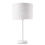 Lampe Galance I Tissu mélangé / Acier inoxydable - 1 ampoule - Blanc