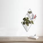 Vase mural Trigg Céramique / Fil d’acier - Blanc / Nickel