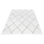 Hoogpolig vloerkleed Pula I polyester - Silver White - 80 x 150 cm