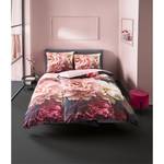 Beddengoed Rosemarie katoen - bordeauxrood/roze - 155x220cm + kussen 80x80cm