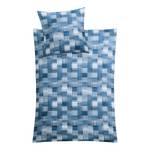 Parure de lit Dany Étoffe de coton - Bleu - 155 x 220 cm + oreiller 80 x 80 cm