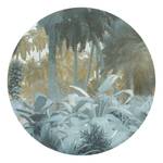 Papier peint intissé Exotic Jungle Encre au latex / Intissé - Bleu / Blanc