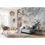 Fotobehang Marble vlies - bruin/blauw