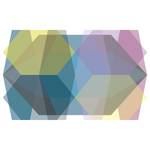 Fotobehang Gem Stone Diamond vlies - blauw/roze/geel/wit