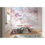 Papier peint intissé Clouds Intissé - Rose - Rose - Largeur : 300 cm