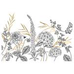 Fotobehang Bumble Bee vlies - goudkleurig/zwart/wit