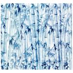 Papier peint intissé Bamboos Intissé - Bleu / Blanc