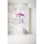 Papier peint intissé Pink Flamingo Intissé - Multicolore