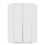 Armoire d’angle Bellezza Blanc alpin / Gris - Sans portes miroir