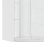 Armoire d’angle Bellezza Graphite / Verre blanc - Sans portes miroir