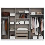 Armoire Bellezza Blanc brillant / Gris - Largeur : 271 cm