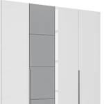 Armoire Bellezza Blanc brillant / Gris - Largeur : 271 cm