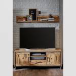 Ensemble meubles TV Priay I (4 éléments) Avec éclairage - Imitation mélèze / Graphite