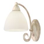 Wandlamp 1730 gesatineerd glas/ijzer - 1 lichtbron