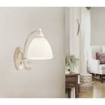 Wandlamp 1730 gesatineerd glas/ijzer - 1 lichtbron