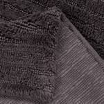 Badematte Cotton Stripe Baumwolle - Anthrazit - 70 x 120 cm